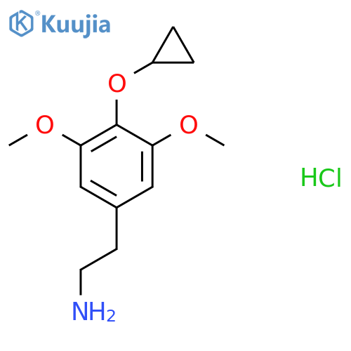 2-(4-Cyclopropyloxy-3,5-dimethoxyphenyl)ethanamine;hydrochloride structure