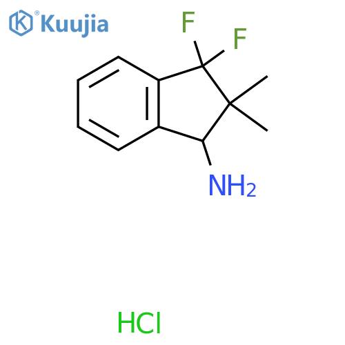 3,3-Difluoro-2,2-dimethyl-1H-inden-1-amine;hydrochloride structure