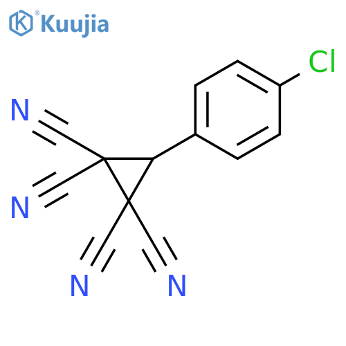3-(4-Chlorophenyl)-1,1,2,2-cyclopropanetetracarbonitrile structure