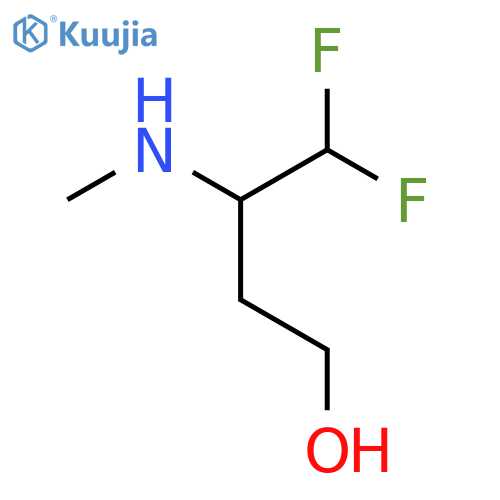 4,4-Difluoro-3-(methylamino)butan-1-ol structure