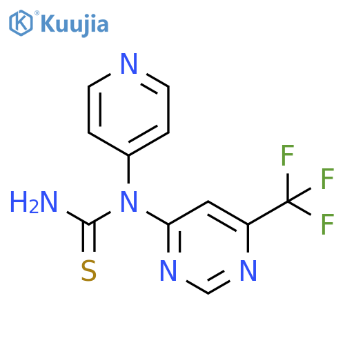 Thiourea, N-4-pyridinyl-N-[6-(trifluoromethyl)-4-pyrimidinyl]- structure