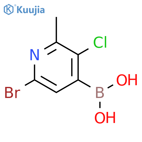 6-Bromo-3-chloro-2-methylpyridine-4-boronic acid structure