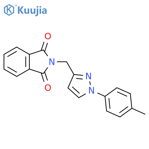 2-[[1-(4-Methylphenyl)pyrazol-3-yl]methyl]isoindole-1,3-dione structure
