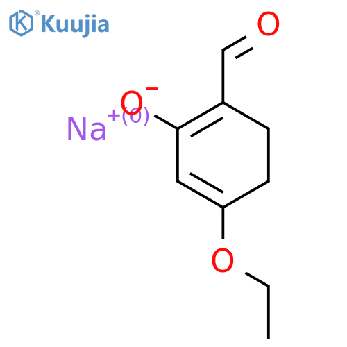 Sodium;5-ethoxy-2-formylcyclohexa-1,5-dien-1-olate structure