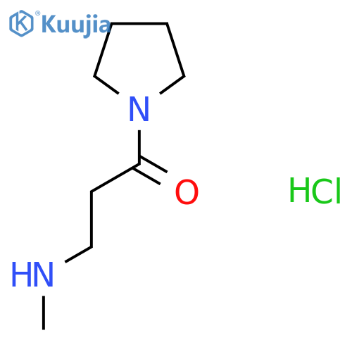 3-(Methylamino)-1-pyrrolidin-1-ylpropan-1-one;hydrochloride structure
