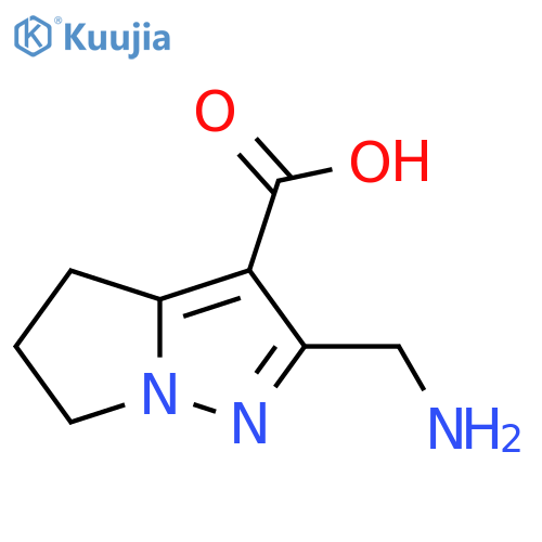 2-(aminomethyl)-4H,5H,6H-pyrrolo[1,2-b]pyrazole-3-carboxylic acid structure