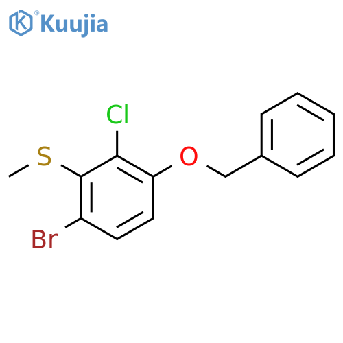 (3-(Benzyloxy)-6-bromo-2-chlorophenyl)(methyl)sulfane structure