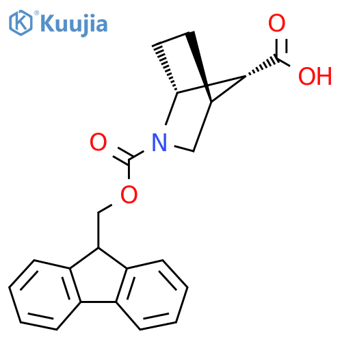 rac-(1R,4S,7R)-2-{[(9H-fluoren-9-yl)methoxy]carbonyl}-2-azabicyclo[2.2.1]heptane-7-carboxylic acid structure