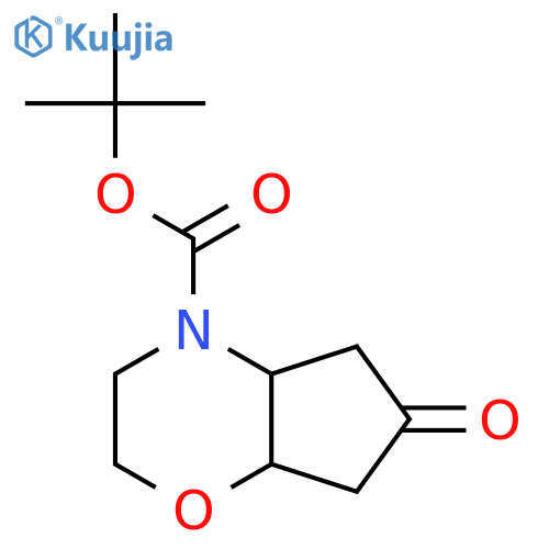 Tert-butyl 6-oxo-octahydrocyclopenta[b]morpholine-4-carboxylate structure