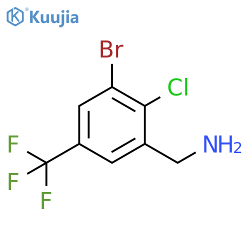 3-Bromo-2-chloro-5-
(trifluoromethyl)benzylamine structure
