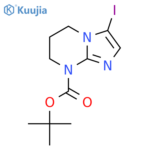 Tert-butyl 3-iodo-6,7-dihydro-5H-imidazo[1,2-a]pyrimidine-8-carboxylate structure
