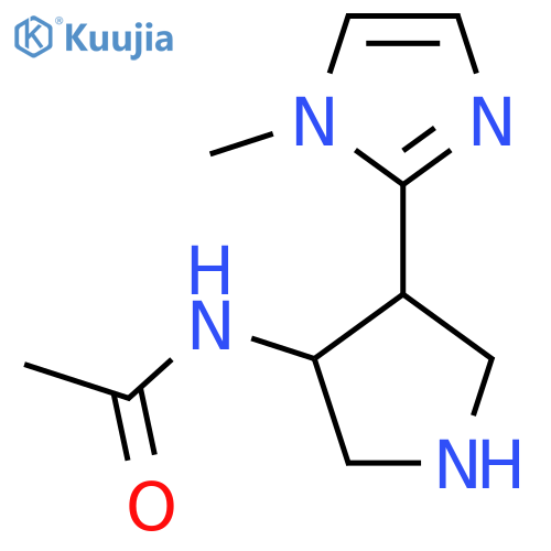 N-[4-(1-methyl-1H-imidazol-2-yl)pyrrolidin-3-yl]acetamide structure