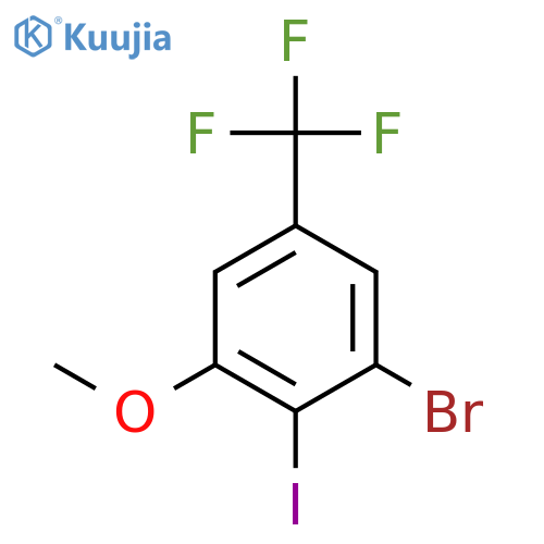 1-Bromo-2-iodo-3-methoxy-5-(trifluoromethyl)benZene structure