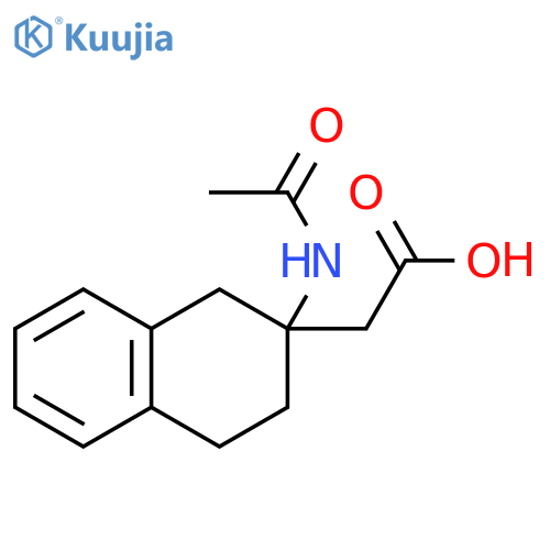 2-(2-acetamido-1,2,3,4-tetrahydronaphthalen-2-yl)acetic acid structure