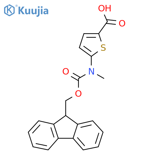 5-({(9H-fluoren-9-yl)methoxycarbonyl}(methyl)amino)thiophene-2-carboxylic acid structure
