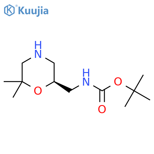 tert-butyl N-[[(2S)-6,6-dimethylmorpholin-2-yl]methyl]carbamate structure