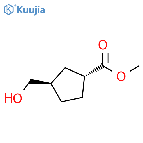 methyl (1R,3R)-3-(hydroxymethyl)cyclopentanecarboxylate structure