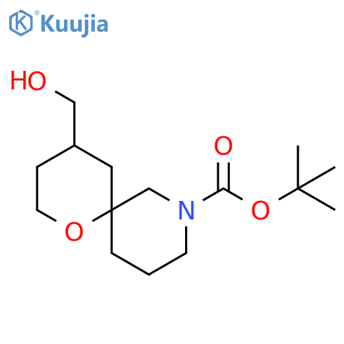tert-butyl 4-(hydroxymethyl)-1-oxa-8-azaspiro[5.5]undecane-8-carboxylate structure