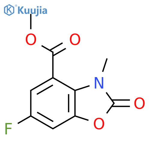 Methyl 6-fluoro-3-methyl-2-oxo-2,3-dihydrobenzo[d]oxazole-4-carboxylate structure