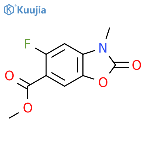 Methyl 5-fluoro-3-methyl-2-oxo-2,3-dihydrobenzo[d]oxazole-6-carboxylate structure