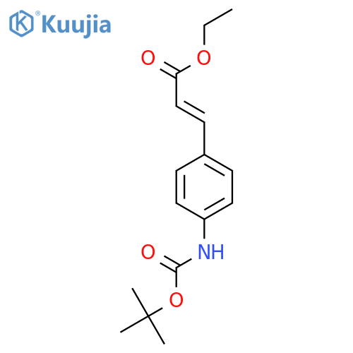 (E)-Ethyl 3-(4-(tert-butoxycarbonylamino)phenyl)acrylate structure