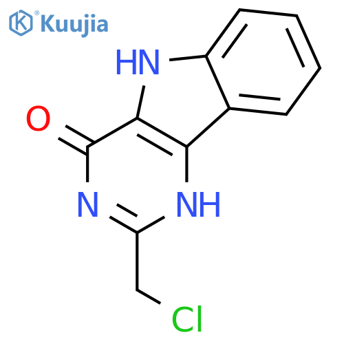4H-Pyrimido[5,4-b]indol-4-one, 2-(chloromethyl)-1,5-dihydro- structure