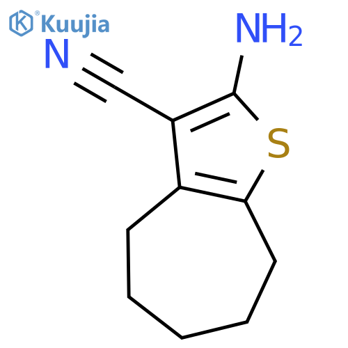 2-amino-4H,5H,6H,7H,8H-cyclohepta[b]thiophene-3-carbonitrile structure