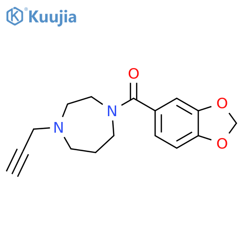 1-(1,3-Dioxaindane-5-carbonyl)-4-(prop-2-yn-1-yl)-1,4-diazepane structure