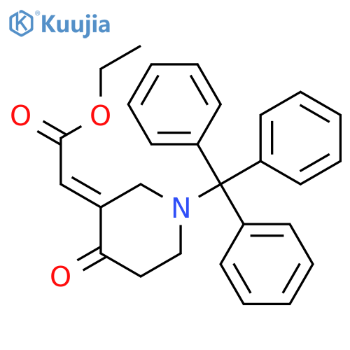 (2E)-2-4-Oxo-1-trityl-3-piperidinylideneacetic Acid Ethyl Ester structure