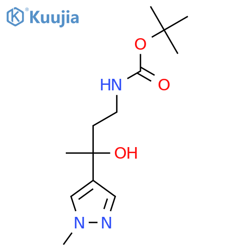 tert-butyl N-[3-hydroxy-3-(1-methyl-1H-pyrazol-4-yl)butyl]carbamate structure