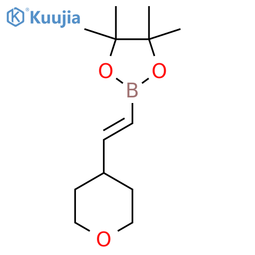 4,4,5,5-tetramethyl-2-[(E)-2-(oxan-4-yl)ethenyl]-1,3,2-dioxaborolane structure