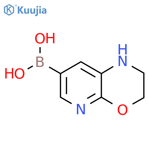 2,3-Dihydro-1H-pyrido[2,3-b][1,4]oxazine-7-boronic acid structure
