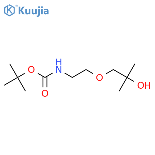 tert-butyl N-[2-(2-hydroxy-2-methylpropoxy)ethyl]carbamate structure