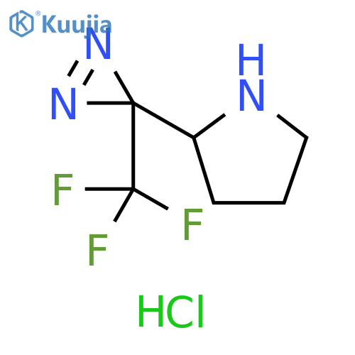 2-[3-(trifluoromethyl)-3H-diazirin-3-yl]pyrrolidine hydrochloride structure