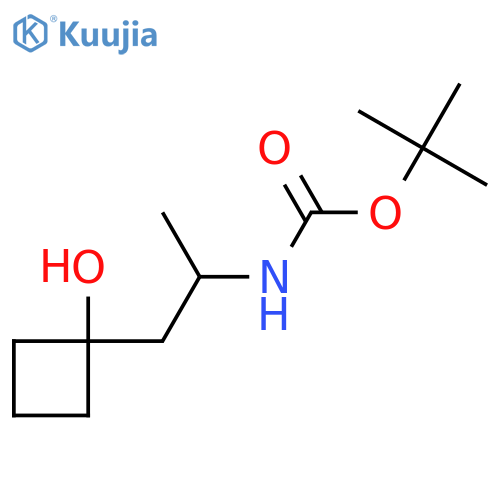 tert-butyl N-[1-(1-hydroxycyclobutyl)propan-2-yl]carbamate structure
