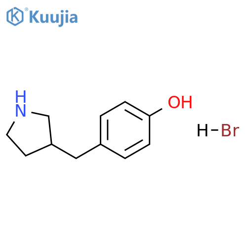 Phenol, 4-(3-pyrrolidinylmethyl)-, hydrobromide (1:1) structure