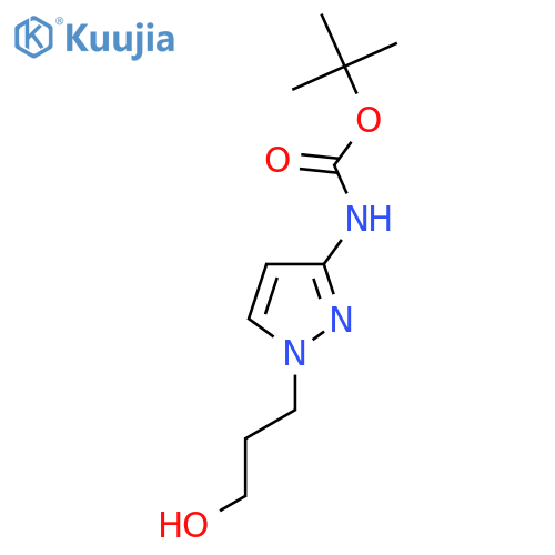 tert-butyl N-[1-(3-hydroxypropyl)-1H-pyrazol-3-yl]carbamate structure