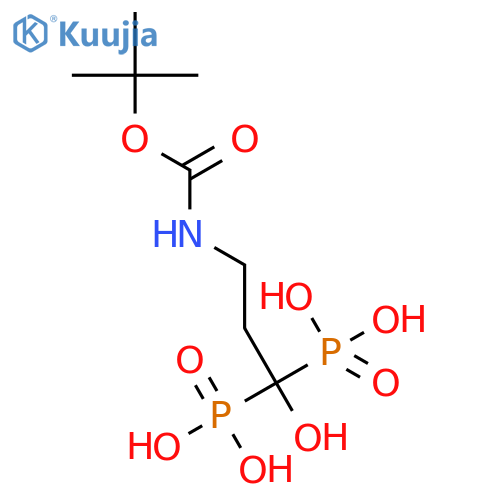 (3-{[(Tert-butoxy)carbonyl]amino}-1-hydroxy-1-phosphonopropyl)phosphonic acid structure