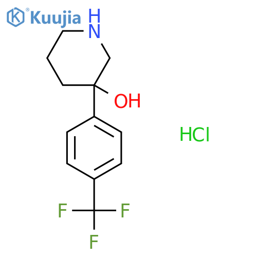 3-(4-(trifluoromethyl)phenyl)piperidin-3-ol hydrochloride structure