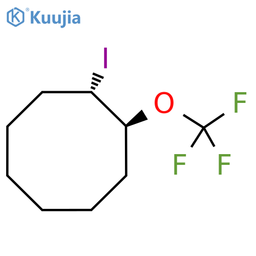 Cyclooctane, 1-iodo-2-(trifluoromethoxy)-, (1R,2R)-rel- structure