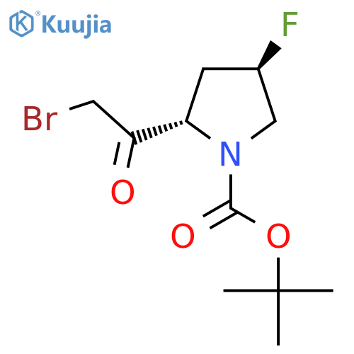 Tert-butyl (2S,4R)-2-(2-bromoacetyl)-4-fluoropyrrolidine-1-carboxylate structure