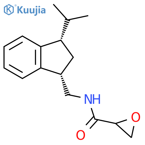 N-[[(1S,3S)-3-Propan-2-yl-2,3-dihydro-1H-inden-1-yl]methyl]oxirane-2-carboxamide structure