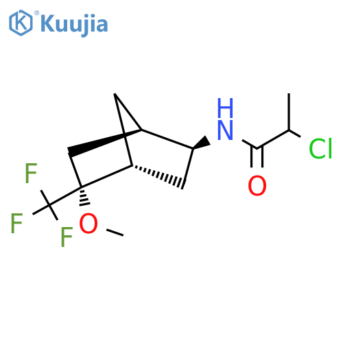 2-Chloro-N-[(1R,2S,4R,5R)-5-methoxy-5-(trifluoromethyl)-2-bicyclo[2.2.1]heptanyl]propanamide structure