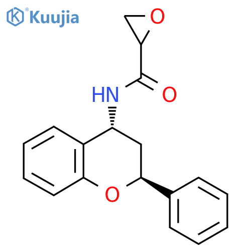 N-[(2S,4R)-2-Phenyl-3,4-dihydro-2H-chromen-4-yl]oxirane-2-carboxamide structure