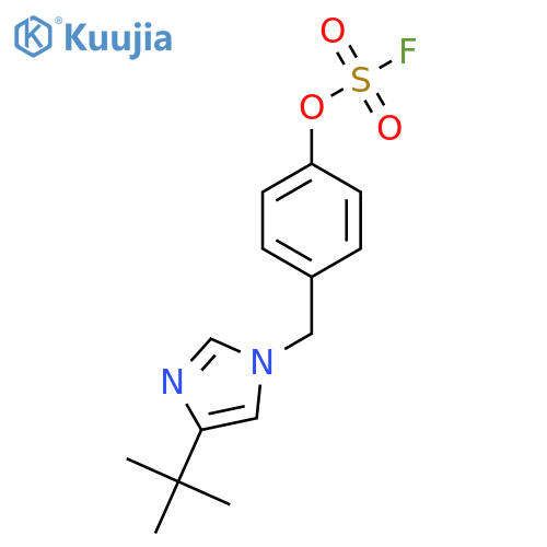 4-Tert-butyl-1-[(4-fluorosulfonyloxyphenyl)methyl]imidazole structure