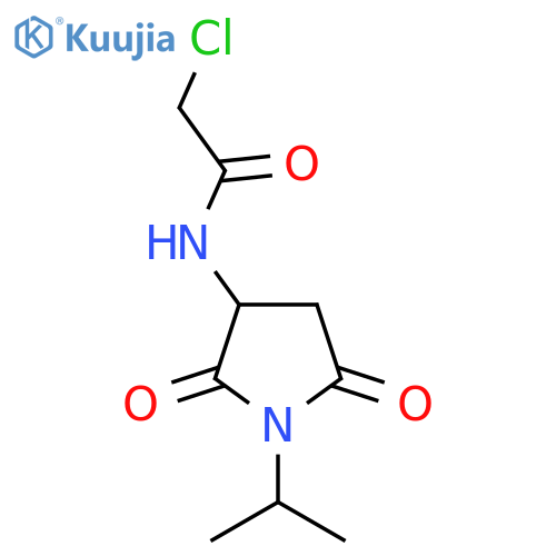 2-chloro-N-2,5-dioxo-1-(propan-2-yl)pyrrolidin-3-ylacetamide structure