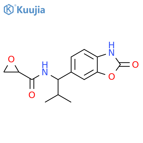 N-[2-Methyl-1-(2-oxo-3H-1,3-benzoxazol-6-yl)propyl]oxirane-2-carboxamide structure