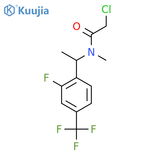 2-chloro-N-{1-2-fluoro-4-(trifluoromethyl)phenylethyl}-N-methylacetamide structure