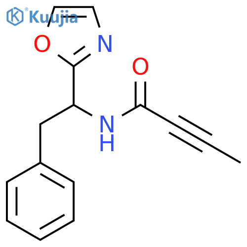 N-[1-(1,3-Oxazol-2-yl)-2-phenylethyl]but-2-ynamide structure