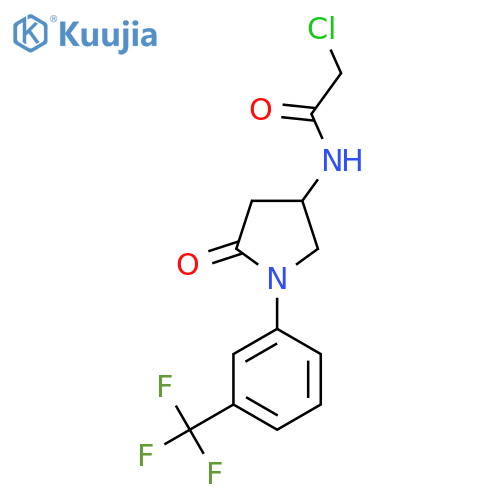 2-Chloro-N-(5-oxo-1-(3-(trifluoromethyl)phenyl)pyrrolidin-3-yl)acetamide structure